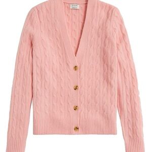 J. Crew Pink Button-Up Cardigan
